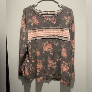 Maurices Floral Long Sleeve Sweater - Size XXL